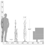 Hubbardton Forge 241205 Fracture 1-lt 64" Tall Floor Lamp