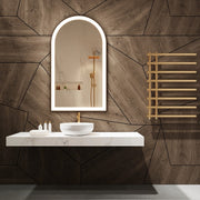 Paris Mirror Chic 28" x 48" Arch LED Vanity Front-Lit Mirror - Black