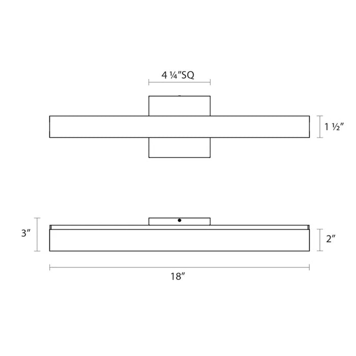 Sonneman 2420 SQ-Bar 18" LED Bath Bar