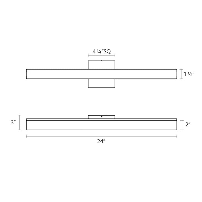 Sonneman 2421 SQ-Bar 24" LED Bath Bar