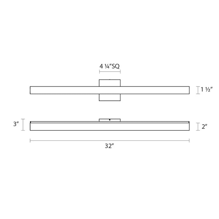 Sonneman 2422 SQ-Bar 32" LED Bath Bar