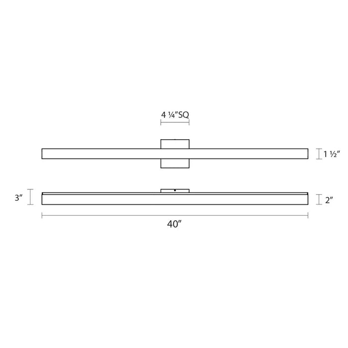 Sonneman 2423 SQ-Bar 40" LED Bath Bar