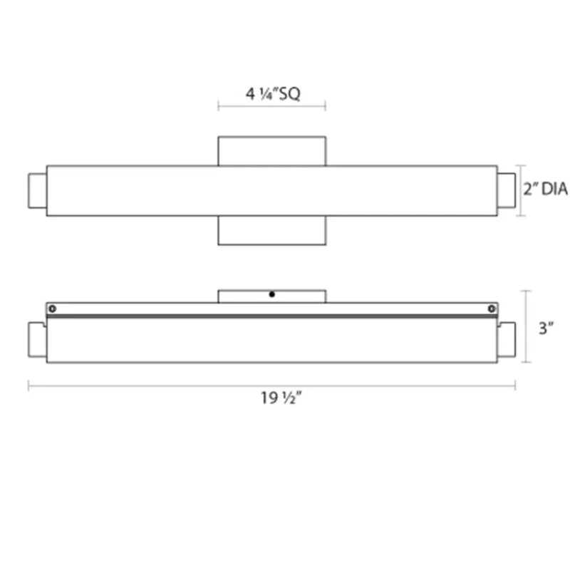 Sonneman 2430 Tubo Slim 20" LED Bath Bar - Drum Trim