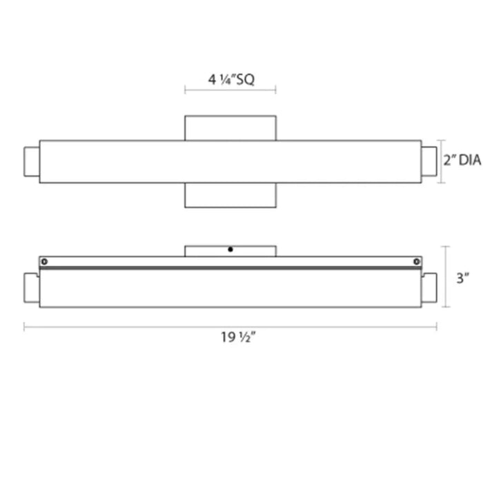 Sonneman 2430 Tubo Slim 20" LED Bath Bar - Drum Trim