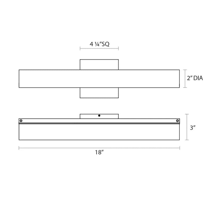 Sonneman 2430 Tubo Slim 18" LED Bath Bar - Flat Trim