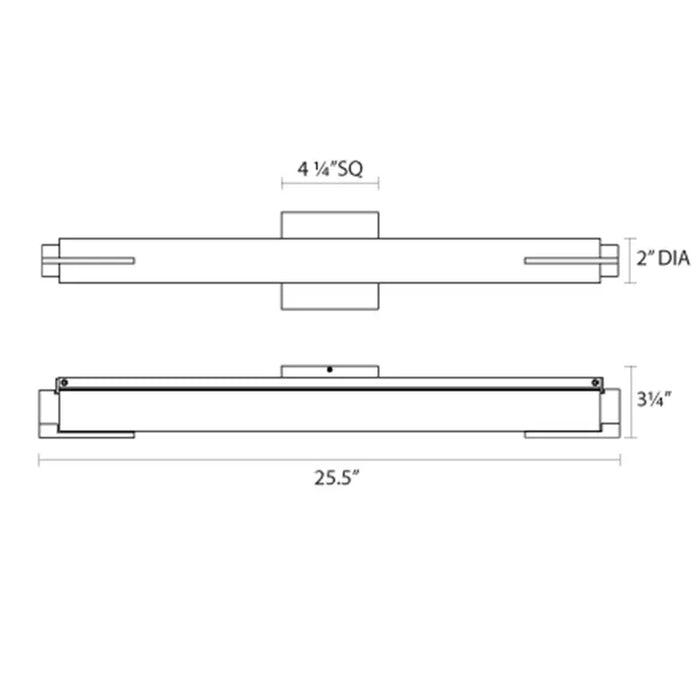 Sonneman 2431 Tubo Slim 26" LED Bath Bar - Spine Trim