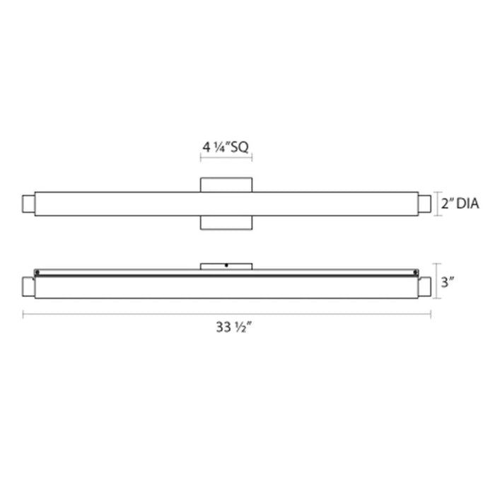 Sonneman 2432 Tubo Slim 34" LED Bath Bar - Drum Trim