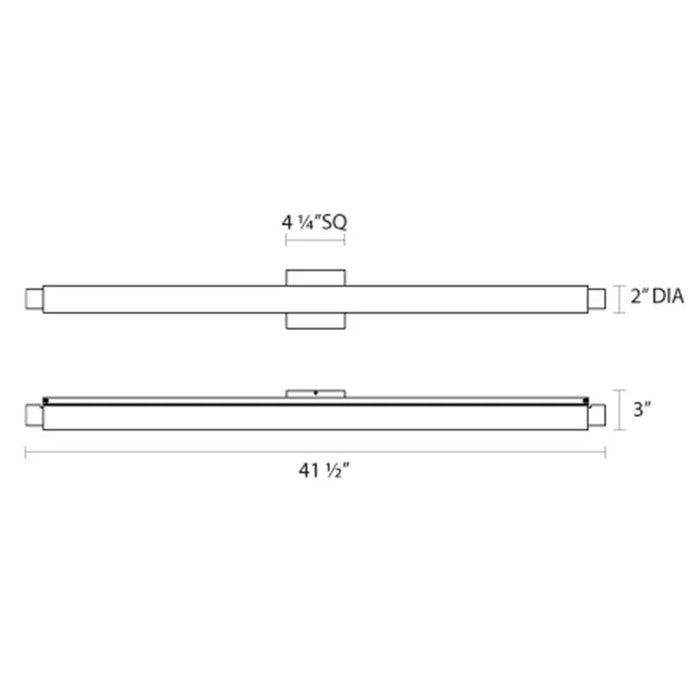 Sonneman 2433 Tubo Slim 42" LED Bath Bar - Drum Trim