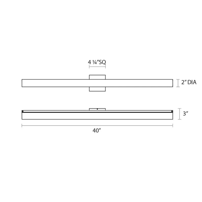 Sonneman 2433 Tubo Slim 40" LED Bath Bar - Flat Trim