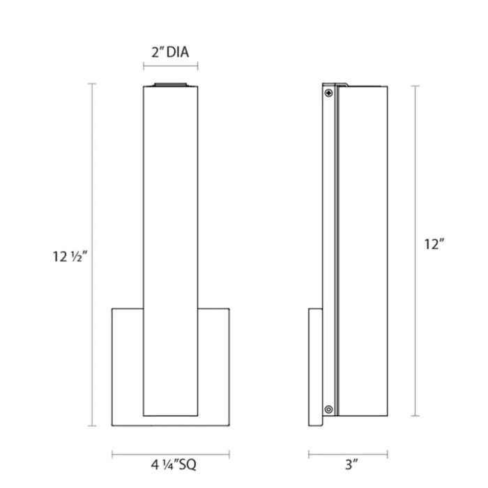 Sonneman 2440 Tubo Slim 13" Tall LED Sconce - Flat Trim