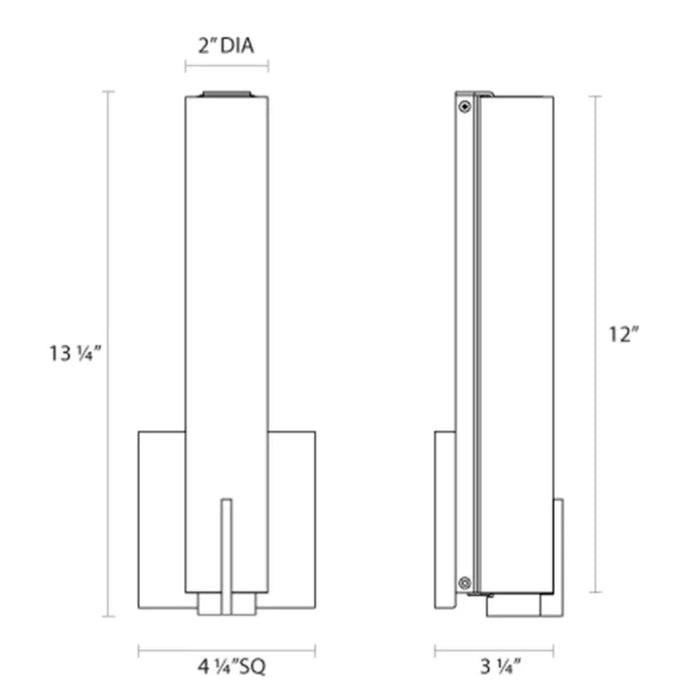Sonneman 2440 Tubo Slim 13" Tall LED Sconce - Long Spine Trim