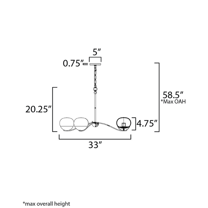 Maxim 24646 Lucerne 6-lt 33" Chandelier