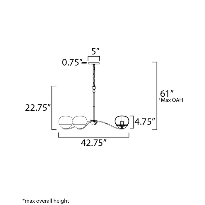 Maxim 24648 Lucerne 8-lt 43" Chandelier