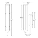 Sonneman 2490 Bauhaus Revisited Rohr 18" Tall LED Sconce