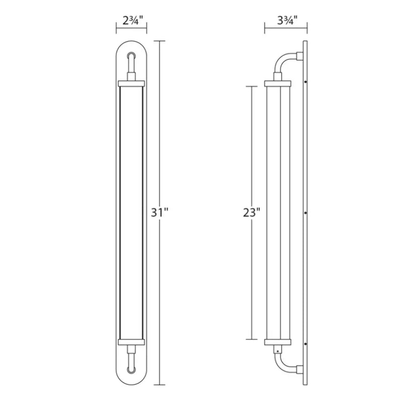 Sonneman 2493 Bauhaus Revisited Klammer 31" Tall LED Sconce