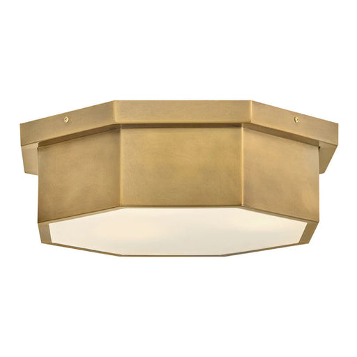Hinkley 46993 Facet 3-lt 18" LED Flush Mount - Heritage Brass