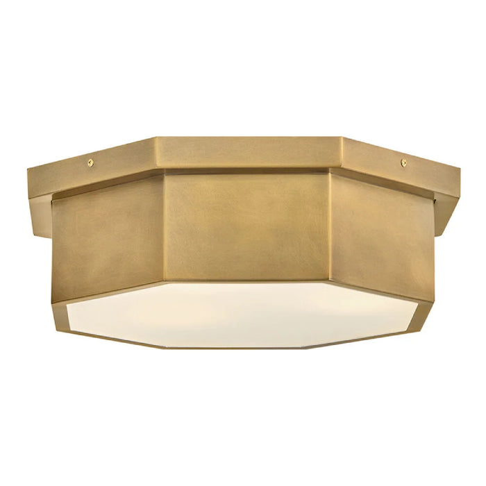 Hinkley 46993 Facet 3-lt 18" LED Flush Mount - Heritage Brass