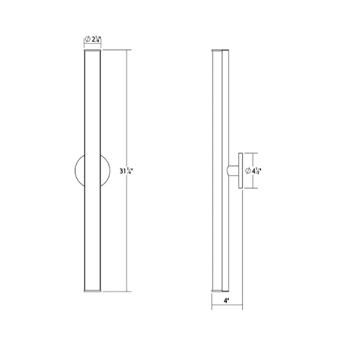 Sonneman 2503 Bauhaus Columns 32" Tall LED Bath Bar