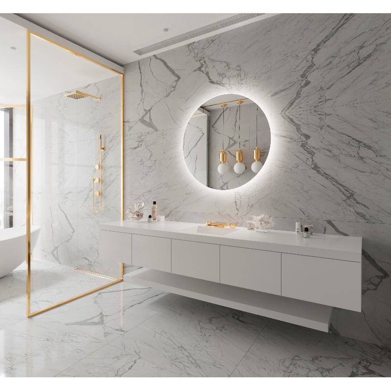 Paris Mirror Original 40" x 40" Round LED Backlit Mirror, 3CCT Selectable