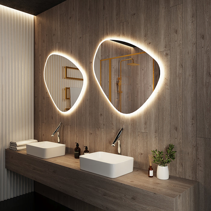 Paris Mirror Cloud 32" x 30" LED Lighted Mirror, 3CCT Selectable