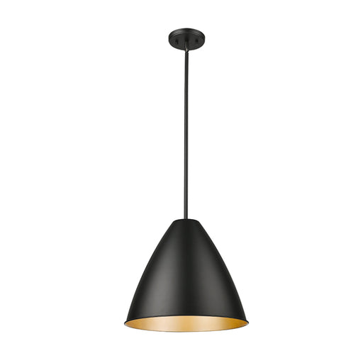 Millennium 25201 Kayman 1-lt 15" Pendant - Matte Black