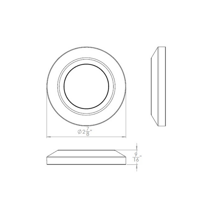 WAC 2521 2" LED Surface Mount Round Indicator Light