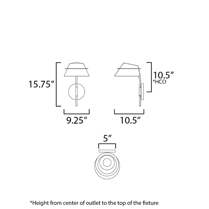 Maxim 25220 Lucas 1-lt 16" Tall Wall Sconce