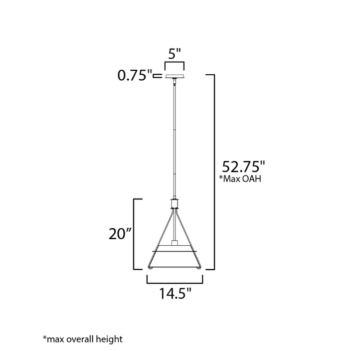 Maxim 25221 Lucas 1-lt 15" Pendant