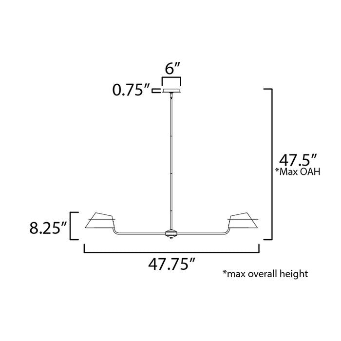 Maxim 25228 Lucas 8-lt 48" Chandelier