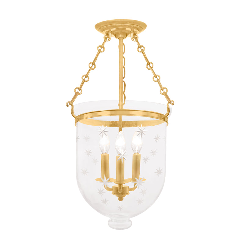 Hudson Valley 253 Hampton 3-lt Semi Flush