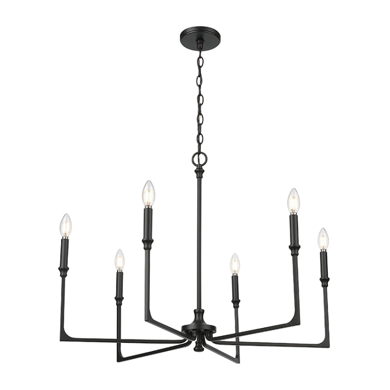 Millennium 25306 Azara 6-lt 32" Chandelier - Matte Black