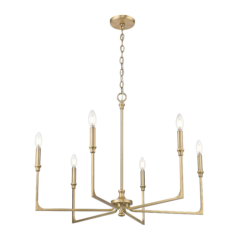 Millennium 25306 Azara 6-lt 32" Chandelier - Vintage Brass