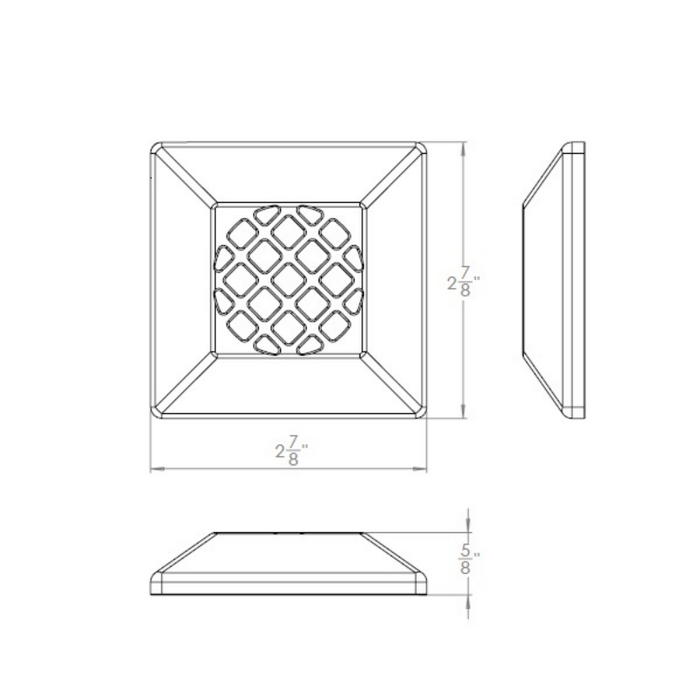 WAC 2531 2" LED Surface Mount Square Indicator Louver