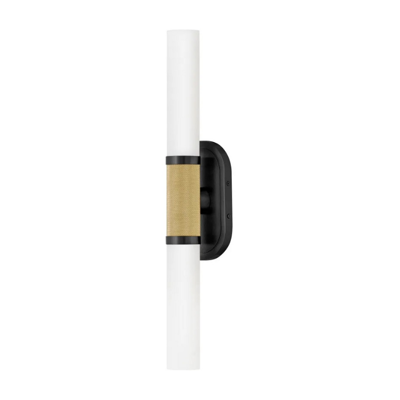 Hinkley 56882 Thayer 2-lt 25" Tall LED Wall Sconce - Lacquered Brass with Black accents