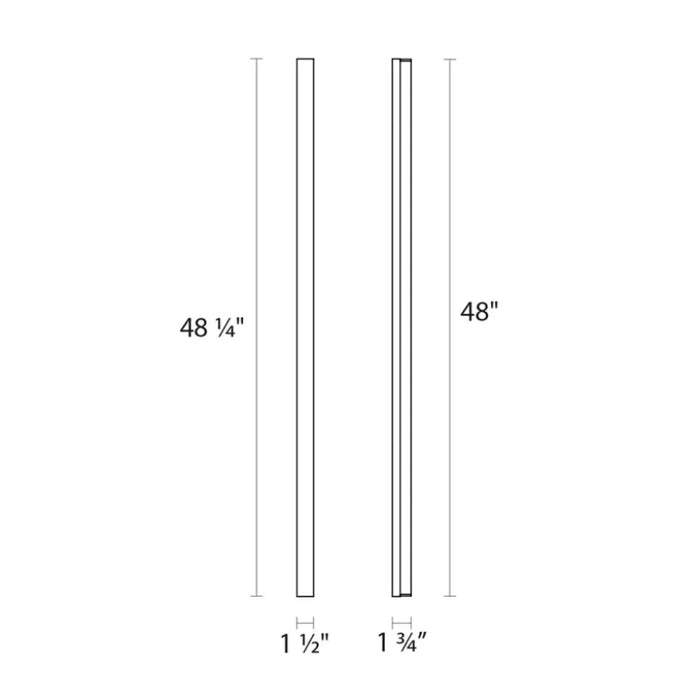 Sonneman 2542 Vanity Slim 48" Tall LED Bath Bar