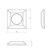 WAC 2551 2" LED Surface Mount Square Indicator Light