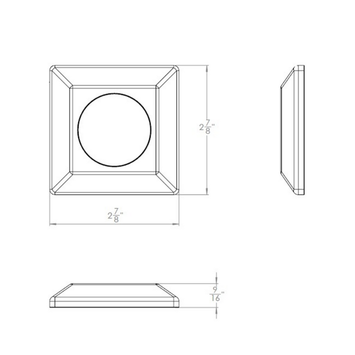 WAC 2551 2" LED Surface Mount Square Indicator Light