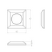 WAC 2551 2" LED Surface Mount Square Indicator Light