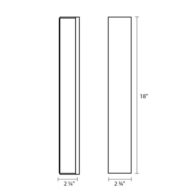 Sonneman 2590 Solid Glass Bar 18" Tall LED Bath Bar