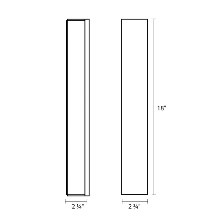 Sonneman 2590 Solid Glass Bar 18" Tall LED Bath Bar