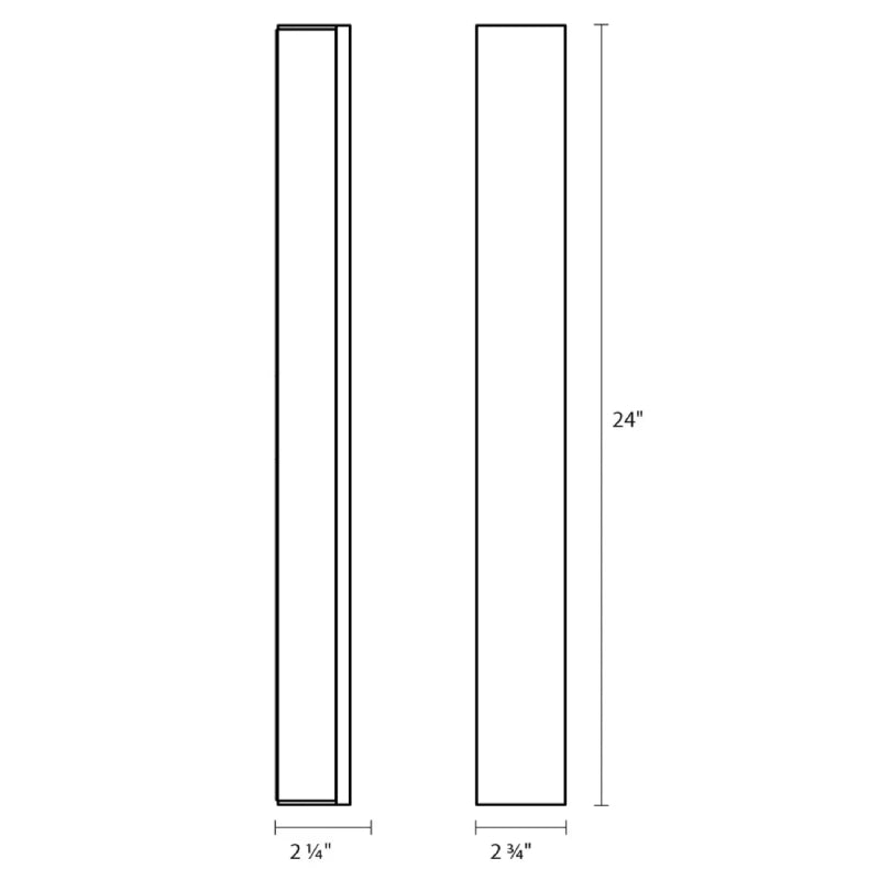 Sonneman 2592 Solid Glass Bar 24" Tall LED Bath Bar