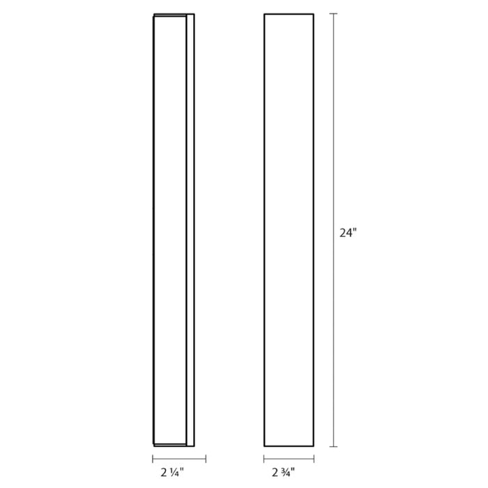 Sonneman 2592 Solid Glass Bar 24" Tall LED Bath Bar