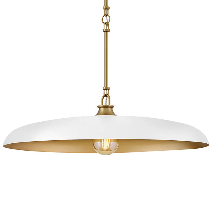 Hinkley 48165 Sadie 1-lt 24" LED Chandelier - Lacquered Brass/Chalk White