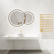 Paris Mirror Bubble Harmony 50" x 32" LED Vanity Front-Lit & Backlit Mirror - Black