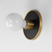 Maxim 26091 Hollywood 1-lt 5" Wall Sconce -  Black/Natural Aged Brass