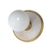 Maxim 26091 Hollywood 1-lt 5" Wall Sconce -  White Alabaster/Natural Aged Brass