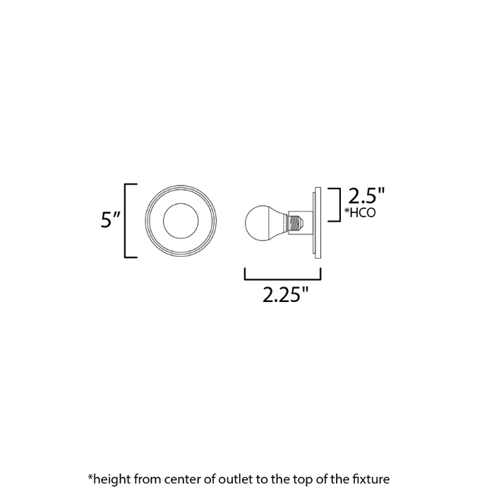 Maxim 26091 Hollywood 1-lt 5" Wall Sconce