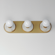 Maxim 26093 Hollywood 3-lt 20" Bath Vanity - White Alabaster/Natural Aged Brass