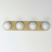 Maxim 26094 Hollywood 4-lt 27" Bath Vanity - White Alabaster/Natural Aged Brass