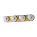 Maxim 26094 Hollywood 4-lt 27" Bath Vanity - White Alabaster/Natural Aged Brass